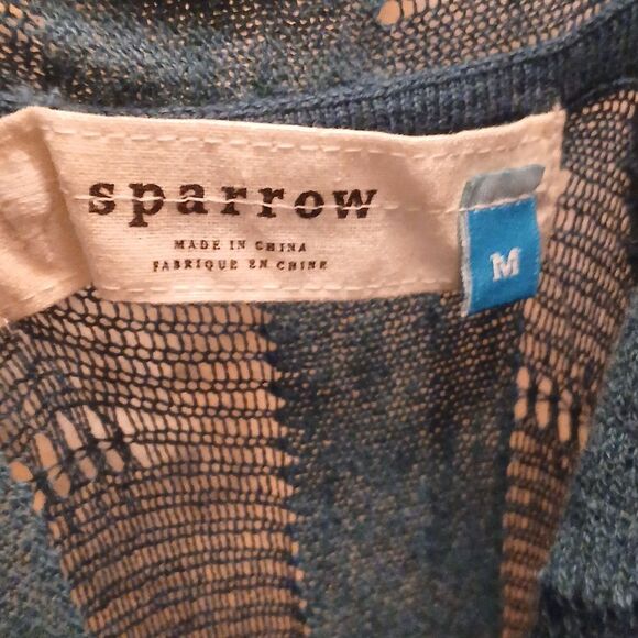 NWT Anthropologie Sparrow Blue Sheer Sleeveless Asymmetrical Dress Medium - Picture 8 of 8